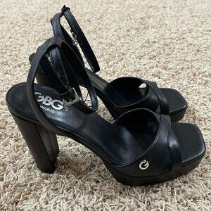 GBG Los Angeles Women’s Heel Platform Cross Strap Dress Sandals Shoes, Size 11M